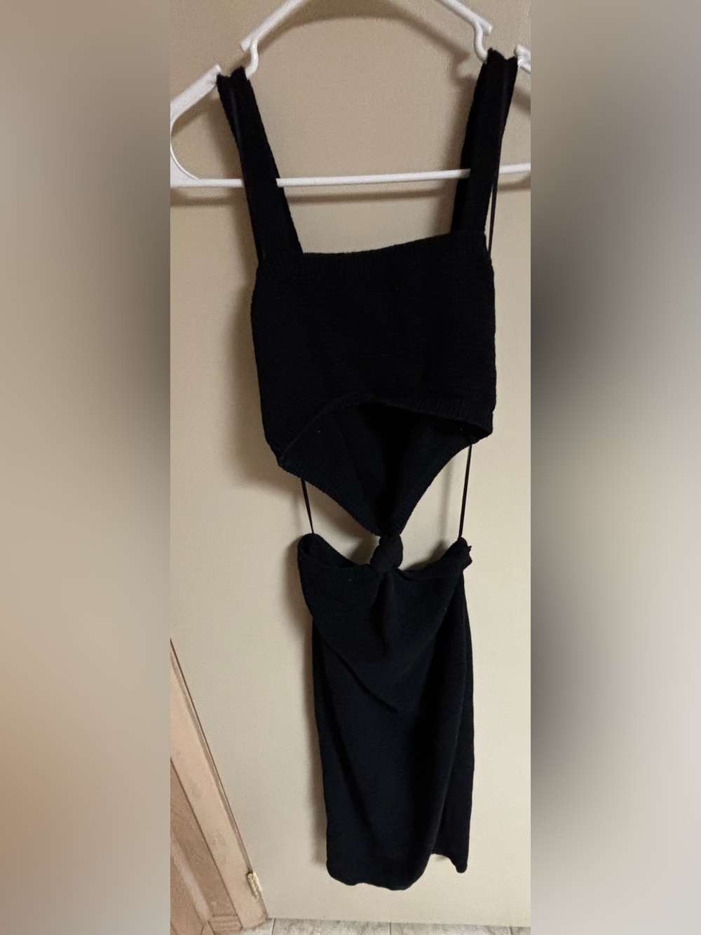 Express Black Knit dress with side cut out detail